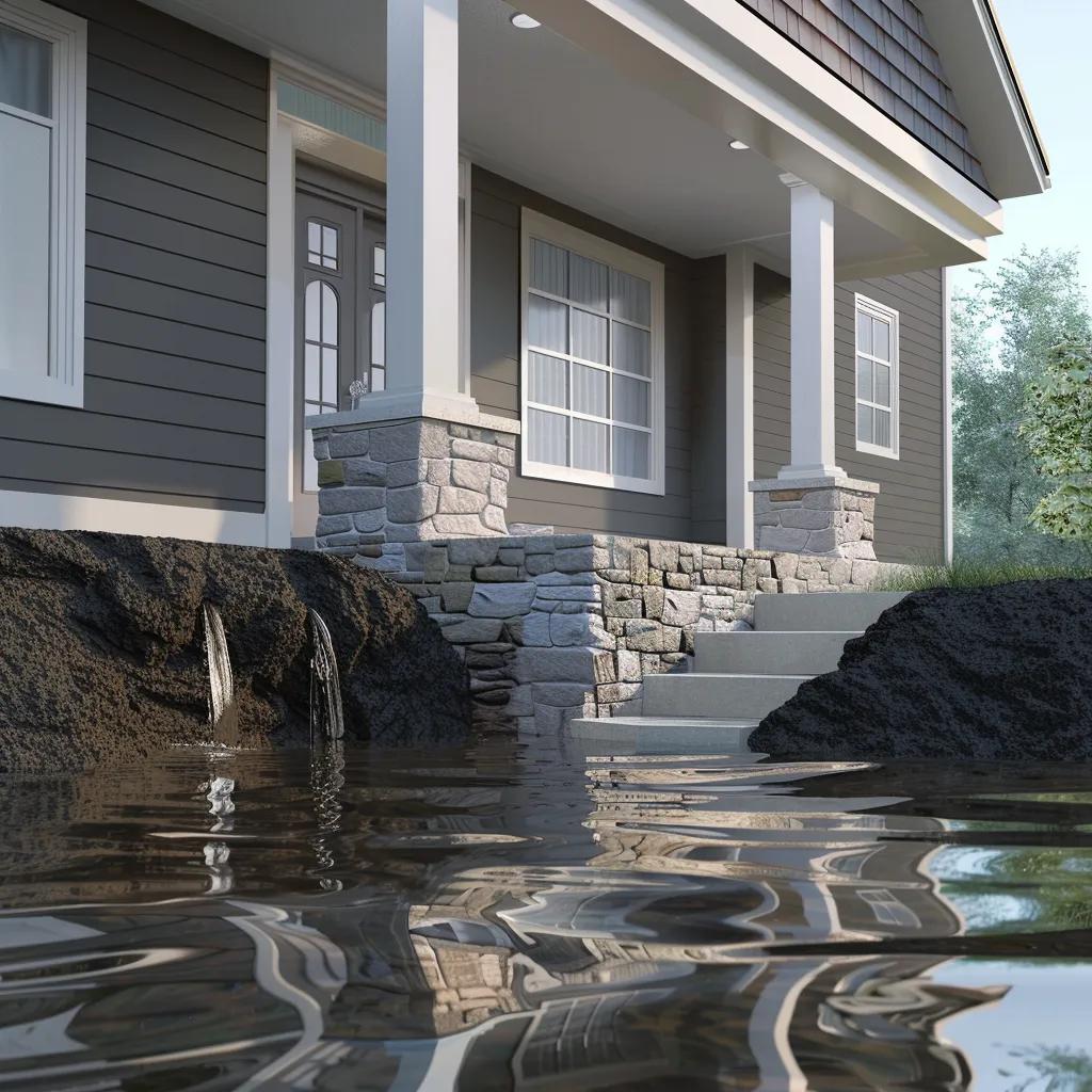 Richmond basement showing moisture after heavy rain